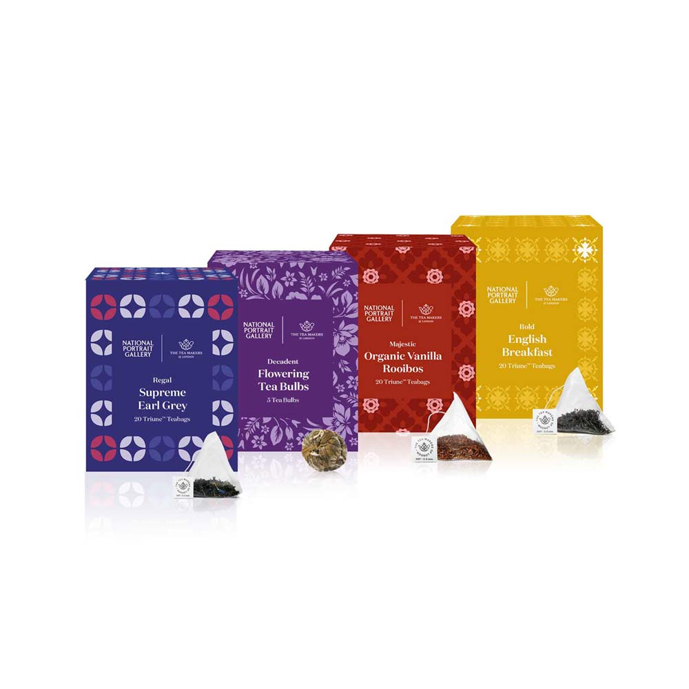 Quartet of the National Portrait Gallery Collection Tea Boxes