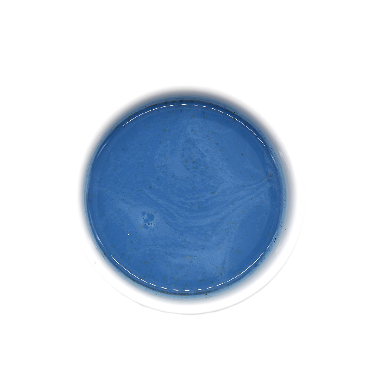 Spirulina Blue Latte Powder brewed tea from above