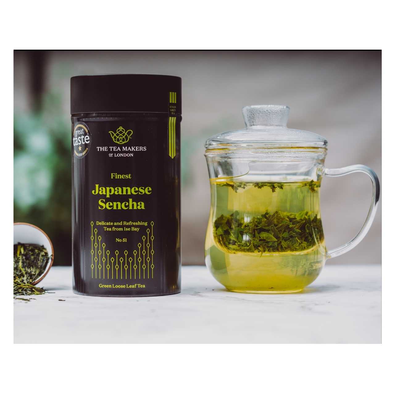 Infuser Mug Gift For One with Japanese Sencha Caddy