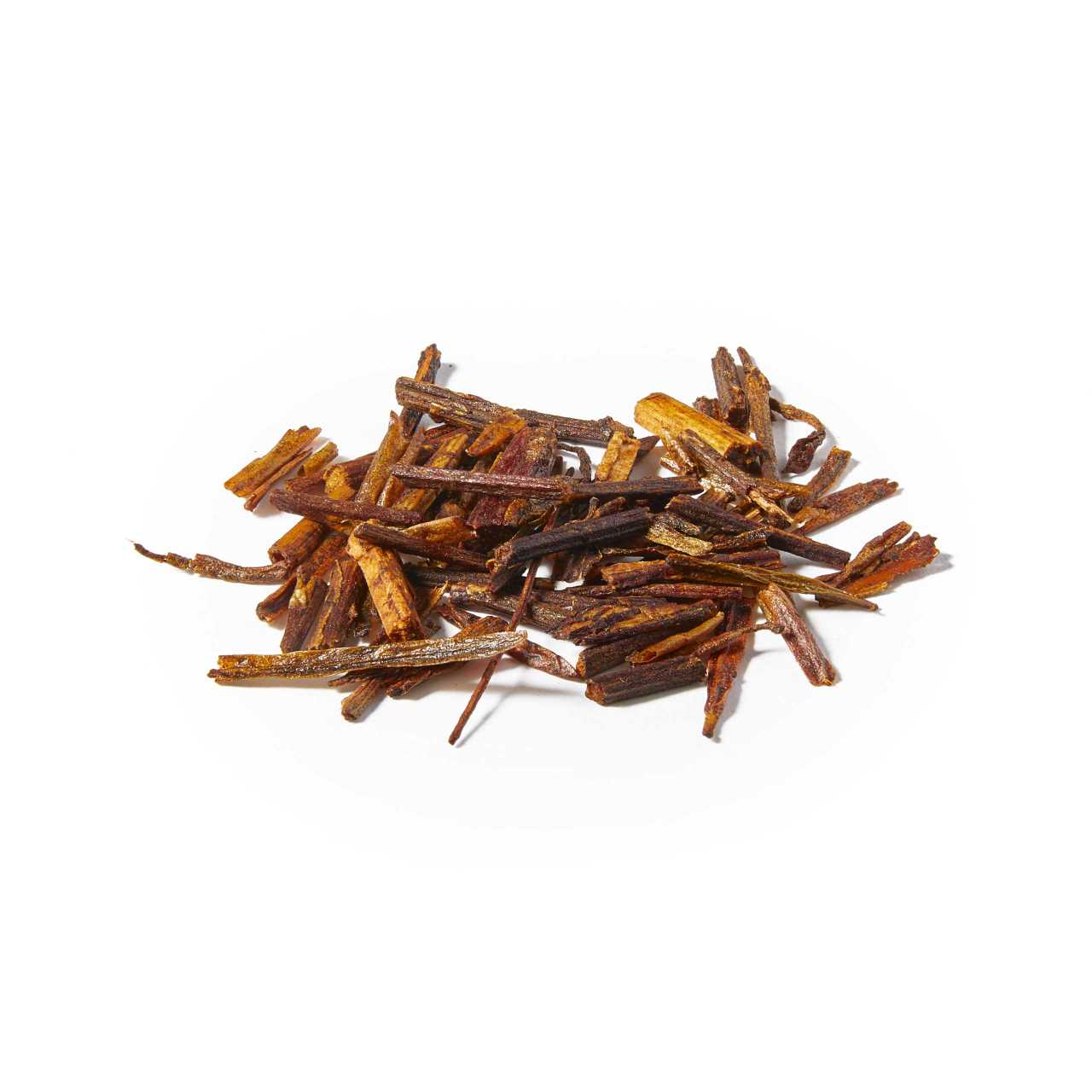A macro pile of Organic Rooibos Loose Leaf Tea