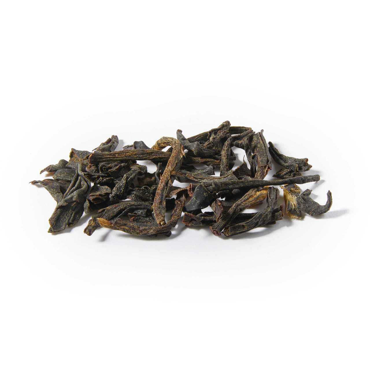 A macro pile of Chinese Keemun Loose Leaf tea