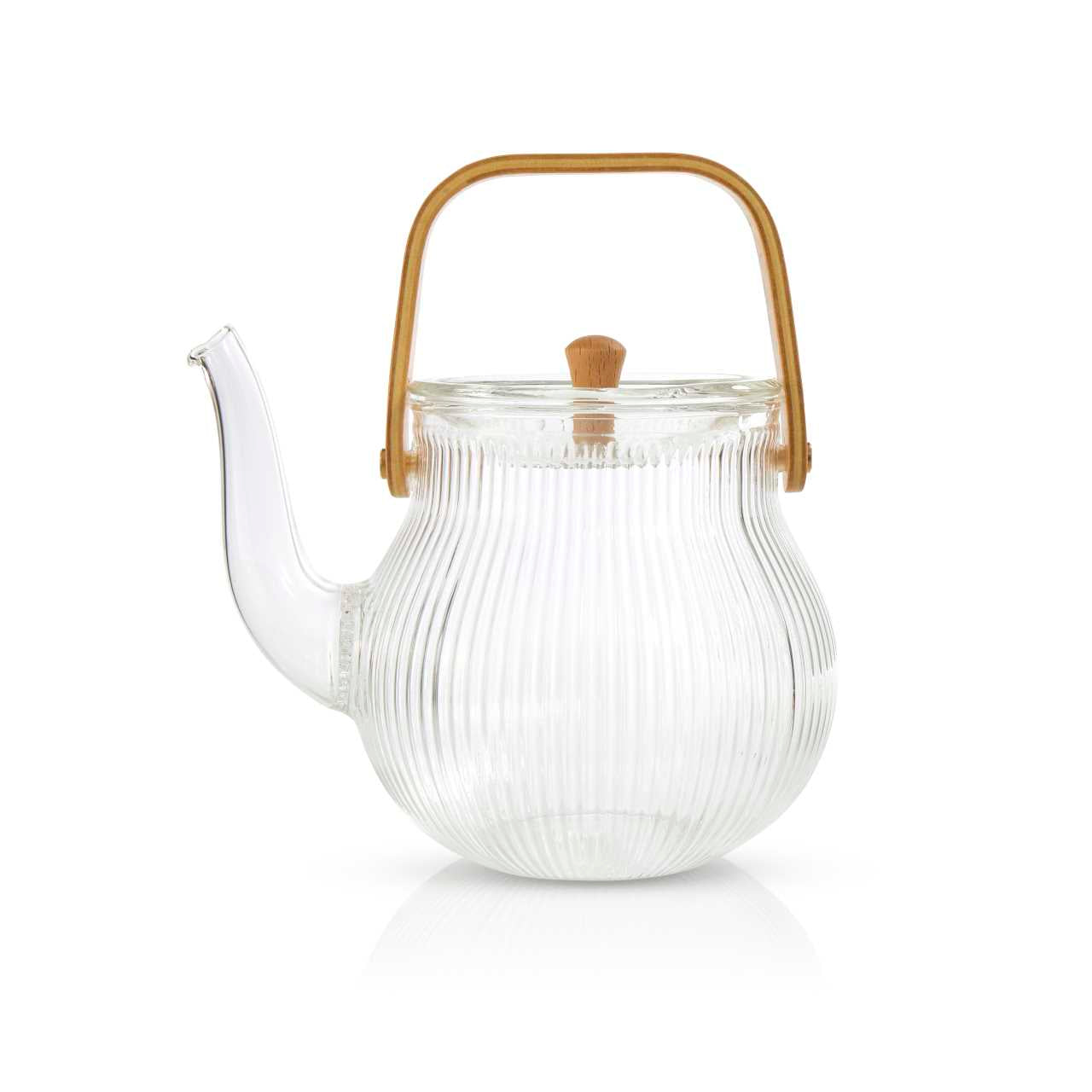Empty Silver lining Teapot